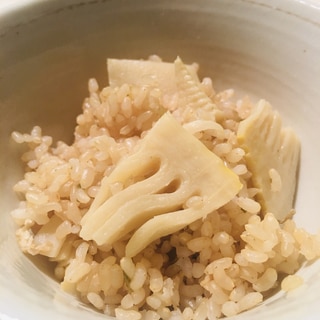玄米で作るたけのこご飯〜
